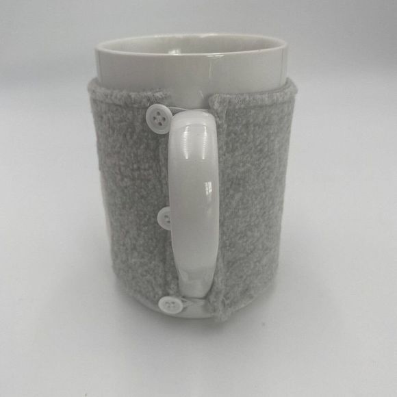 Ceramic St Nicholas Square Mug with Cozy Snowman Sweater 5" - Picture 2 of 6